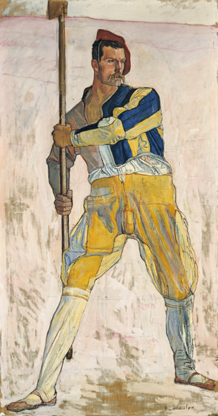 Marignano warrior from Ferdinand Hodler