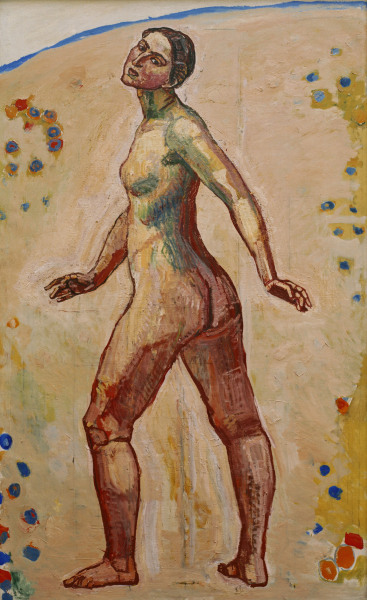 Female nude walking from Ferdinand Hodler