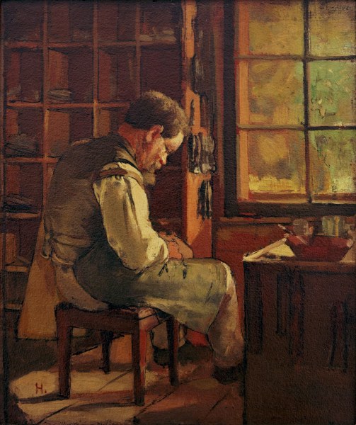 Cobbler at the Window from Ferdinand Hodler