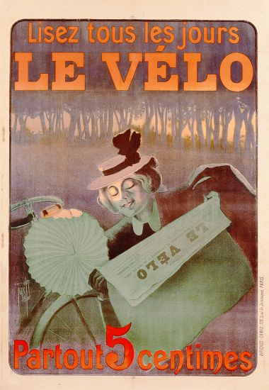 Advertisement for Le Velo, printed by Affiches Camis, Paris from Ferdinand Misti-Mifliez