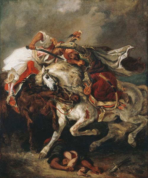The Combat of the Giaour and the Pasha from Ferdinand Victor Eugène Delacroix