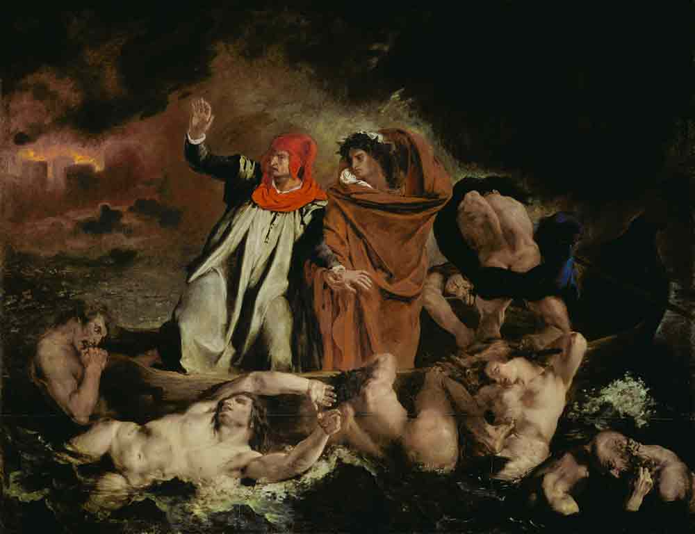 Dante and Virgil in the hell (or: The Dante skiff) from Ferdinand Victor Eugène Delacroix