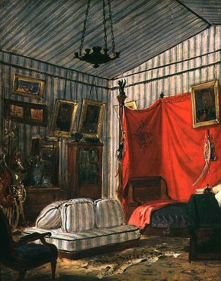 The Apartments of the Count of Mornay, rue de Verneuil, Paris study for 'Interior of an apartment wi from Ferdinand Victor Eugène Delacroix
