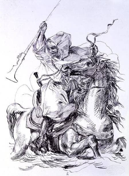 Arab Horseman from Ferdinand Victor Eugène Delacroix