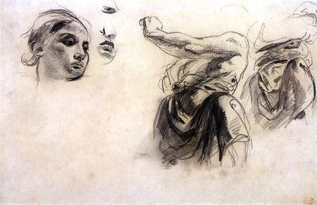 Figure studies from Ferdinand Victor Eugène Delacroix