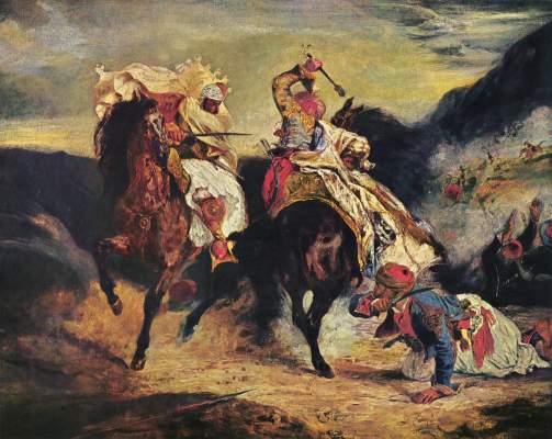 Fight of the Giaur with the pasha from Ferdinand Victor Eugène Delacroix