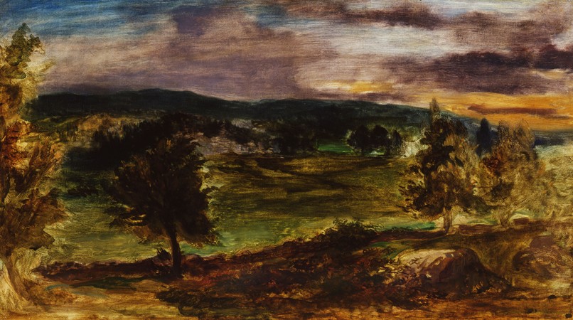Landscape at Champrosay from Ferdinand Victor Eugène Delacroix