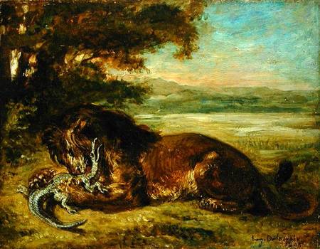 Lion and Alligator from Ferdinand Victor Eugène Delacroix