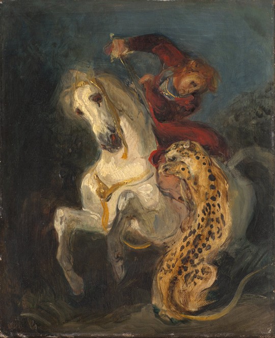 Rider Attacked by a Jaguar from Ferdinand Victor Eugène Delacroix