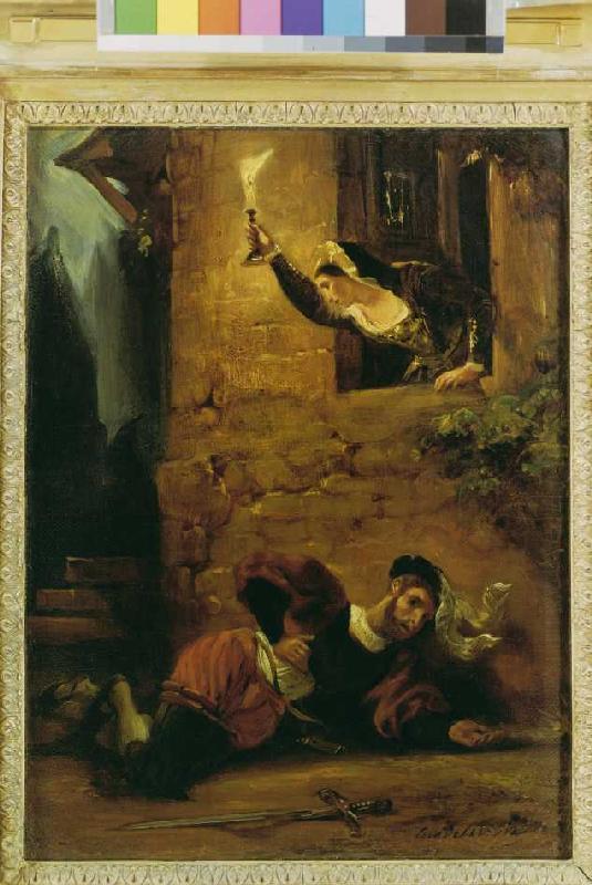Dying Valentin from Ferdinand Victor Eugène Delacroix