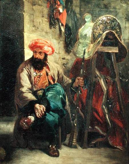 The Turk with a Saddle from Ferdinand Victor Eugène Delacroix