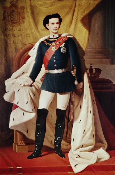 Portrait of Ludwig II (1845-86)of Bavaria in uniform from Ferdinand II Piloty