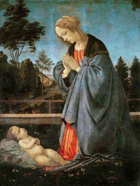 Madonna worshipping the Child, c.1477-80 from Filippino Lippi