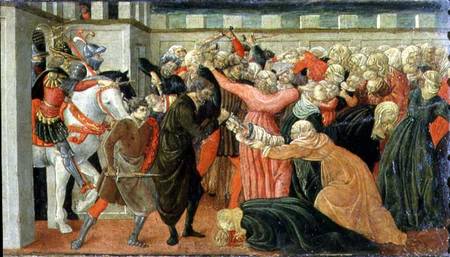 The Massacre of the Innocents, detail of a predella panel from Filippino Lippi