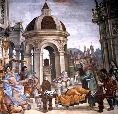 The Raising of Drusiana, from the Strozzi Chapel from Filippino Lippi