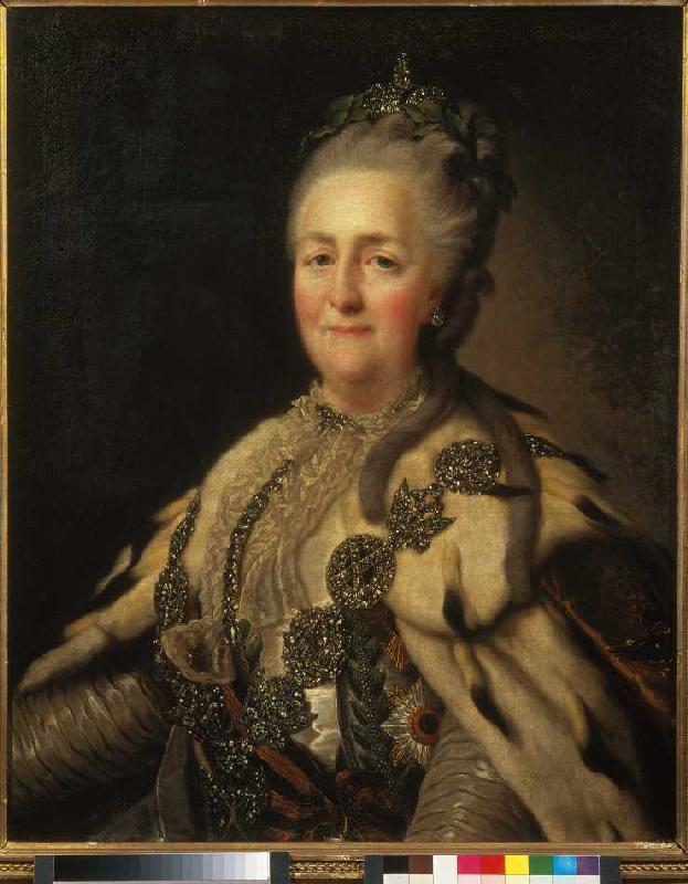 Portrait of the czarina Katharina II. from Fjodor Stepanowitsch Rokotov