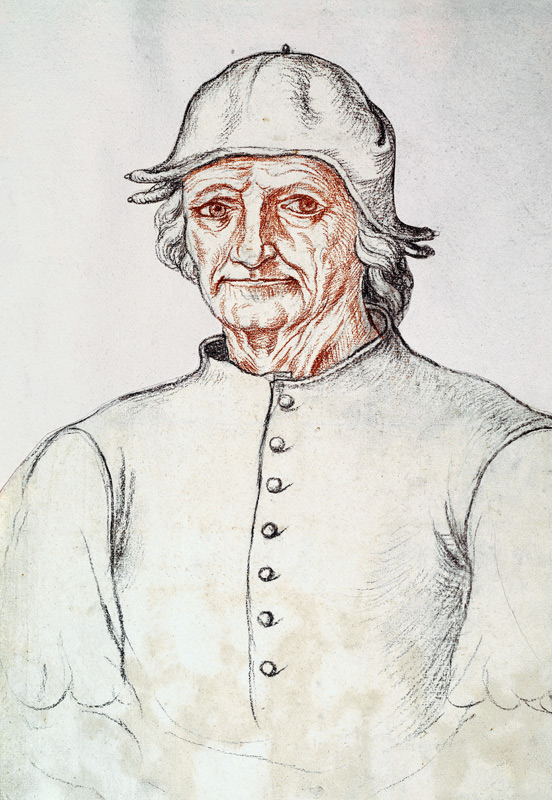Ms 266 fol.275 Portrait of Hieronymus Bosch (145-1516) from the 'Receuil d'Arras' from Flemish School