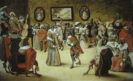 Monkeys and Cats at a Masked Ball from Flemish School