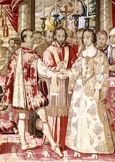 The Charles V Tapestry depicting the Marriage of Charles V (1500-58) to Isabella of Portugal (1503-3 from Flemish School