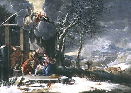 Winter Landscape with Nativity from Flemish School