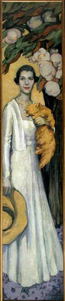 Portrait of Emily MacFadden with her Cat from Florence Lundborg
