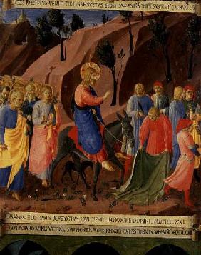 Entry of Christ into Jerusalem, detail from panel three of the Silver Treasury of Santissima Annunzi