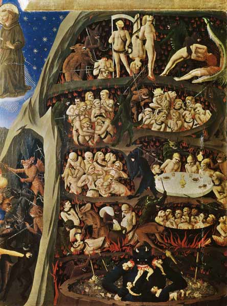 The Last Judgement, detail of Hell from Fra Beato Angelico