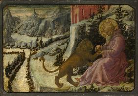 Saint Jerome and the Lion (Predella Panel of the Pistoia Santa Trinità Altarpiece)
