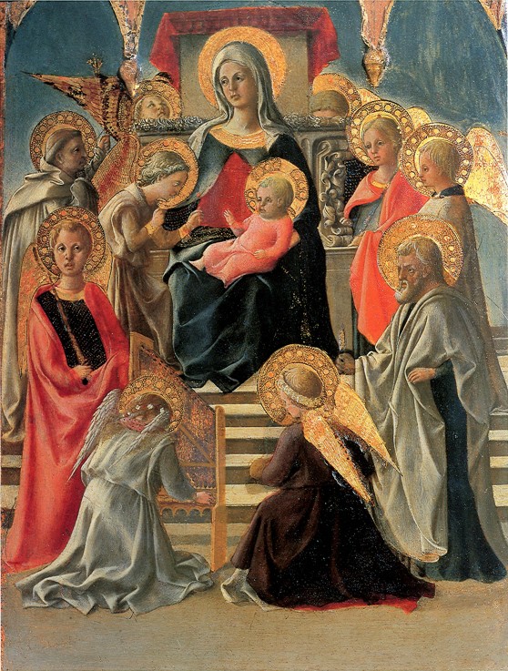 Madonna and Child Enthroned with Angels and Saints from Fra Filippo Lippi