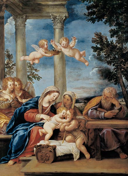 The Holy Family with St. Elizabeth and St. John the Baptist from Francesco Albani