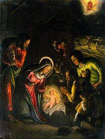 The adoration of the shepherds from Francesco da Ponte (Umkreis)