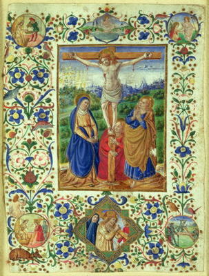 The Crucifixion surrounded by six medallions depicting six episodes from the Passion of Christ (vell from Francesco d'Antonio del Chierico