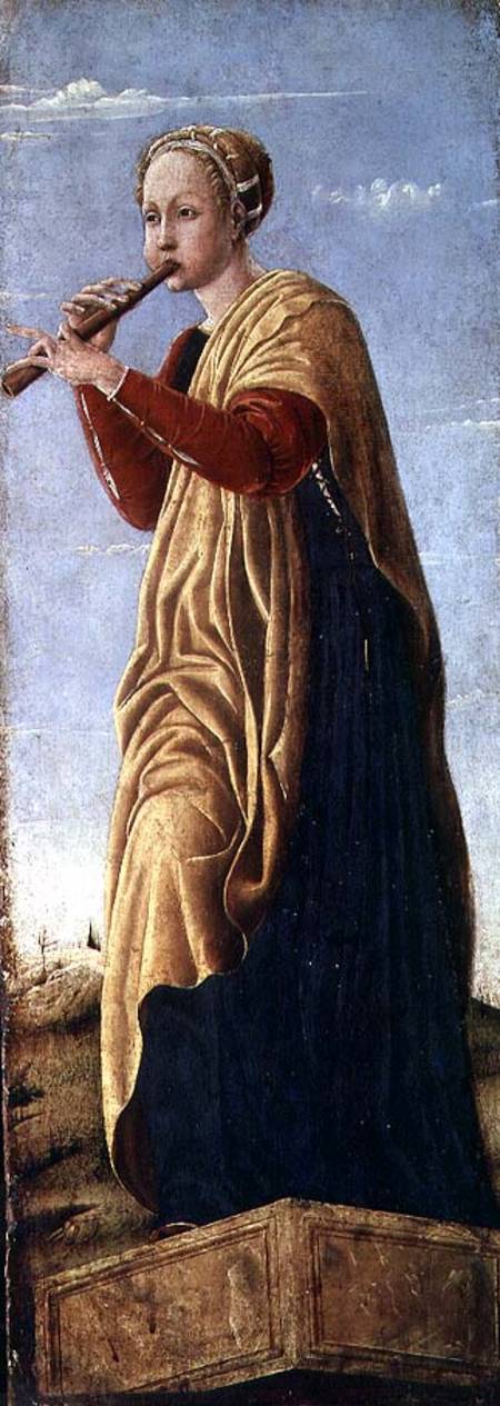 The Muse Euterpe (wood) from Francesco del Cossa