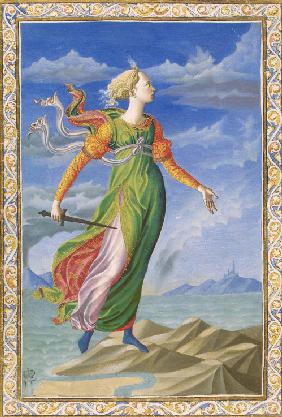 Allegory of Carthage. Illustration for the manuscript De Secundo Bello Punico Poema by Silius Italic