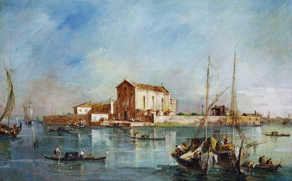 The Island of San Cristoforo della Pace, Murano (oil on canvas) from Francesco Guardi