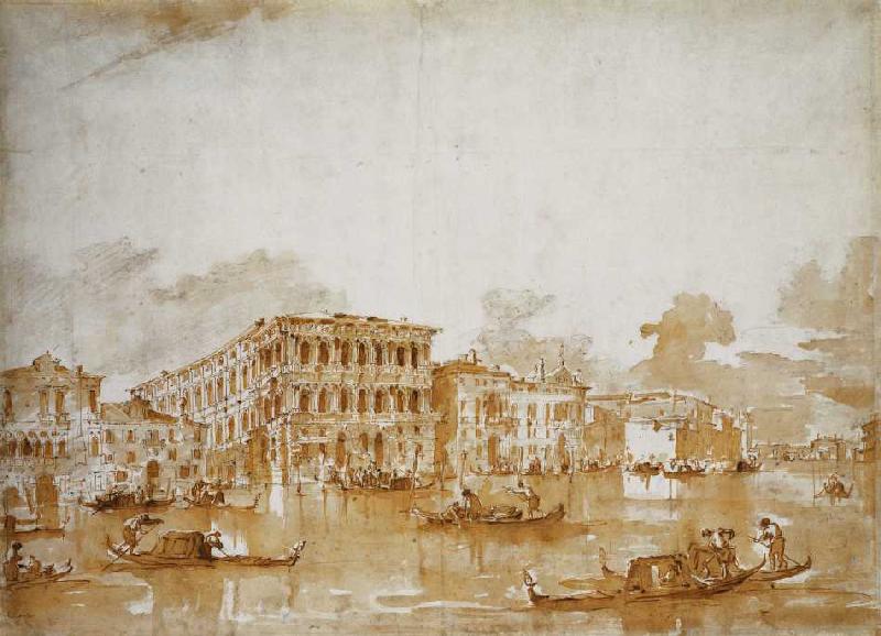 Der Canal Grande mit der Ca' Pesaro. from Francesco Guardi