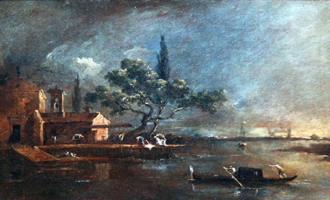 The Anconeta Island (oil on canvas) from Francesco Guardi