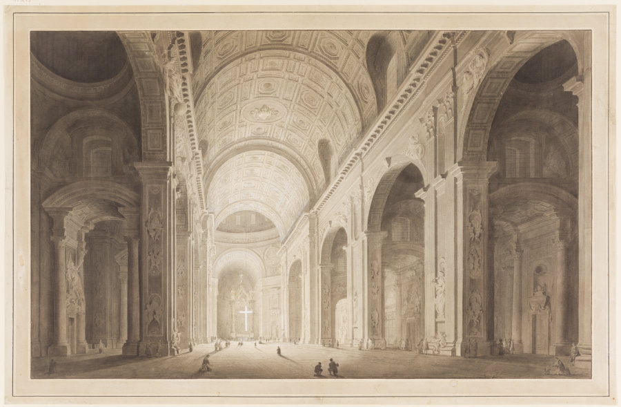 Das Innere der Peterskirche in Rom from Francesco Pannini