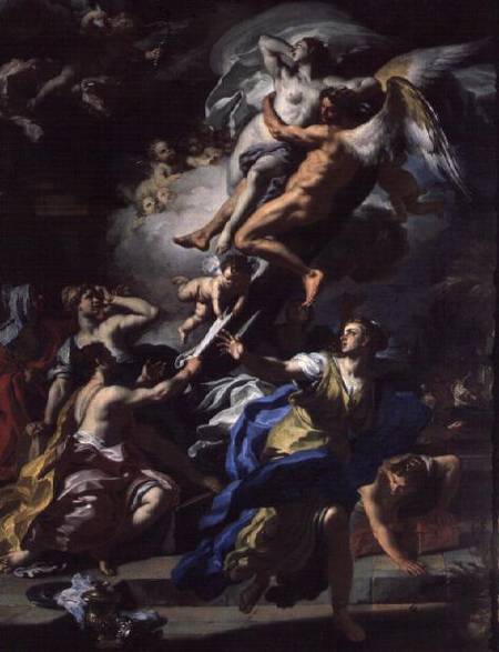Boreas abducting Oreithyia, daughter of Erechtheus from Francesco Solimena