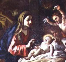 Nativity with Adoring Angels and Annunciation to the Shepherds (Detail) from Francesco Solimena