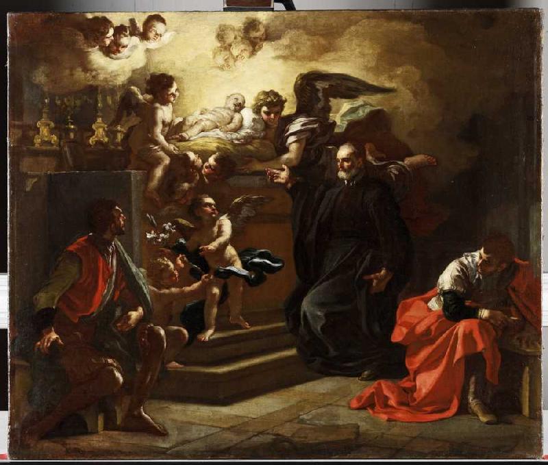 Die Vision des hl. Filippo Neri. from Francesco (L'Abate Ciccio) Solimena