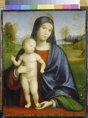 Maria with the child.