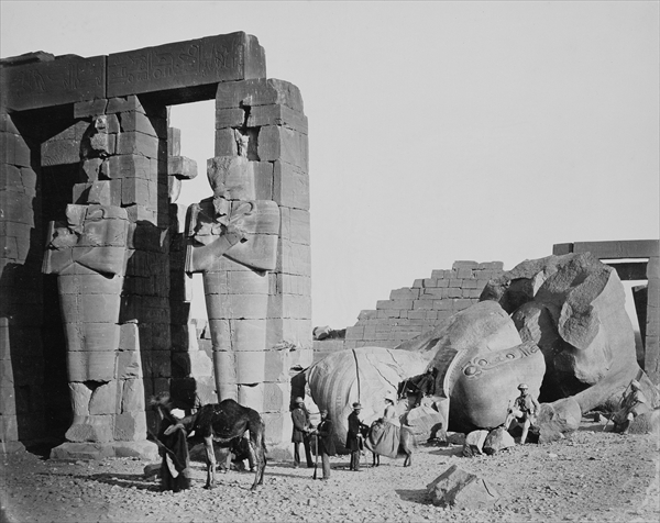 The Ramesseum, Thebes, Egypt, 1858 (b/w photo)  from Francis Frith