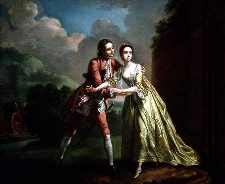 Robert Lovelace preparing to abduct Clarissa Harlowe from 'Clarissa' by Samuel Richardson (1689-1761 from Francis Hayman
