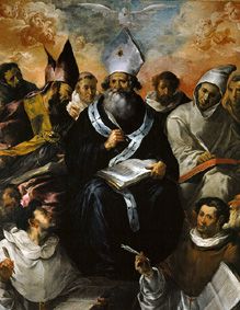 St. Basilius dictates his teaching from Francisco de Herrera the Elder