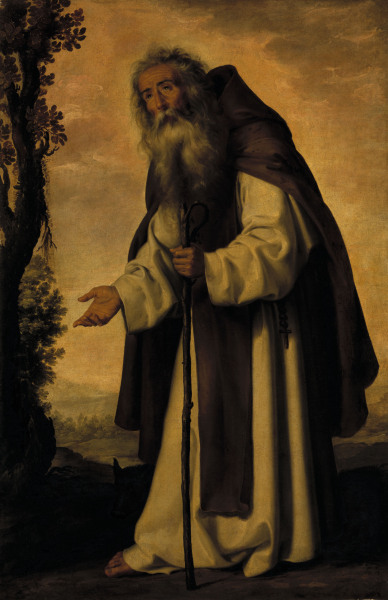 F.de Zurbarán, St. Anthony Abbas from Francisco de Zurbarán (y Salazar)