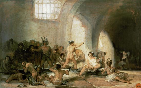The lunatic asylum. from Francisco José de Goya