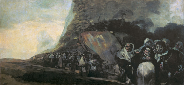 (procession of the Inquisition end the black pictures of the Quinta del Sordo) from Francisco José de Goya