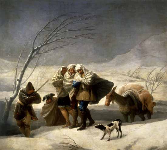 The winter (or: Snowfall) from Francisco José de Goya