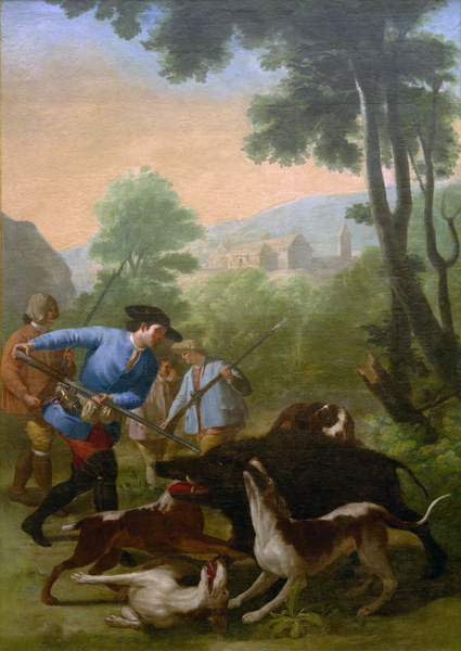 The Boar Hunt from Francisco José de Goya
